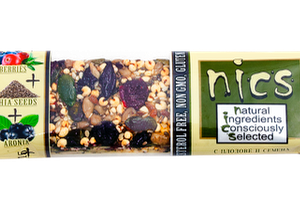 Roher Powerriegel mit TROCKENOBST UND SAMEN “Nics”