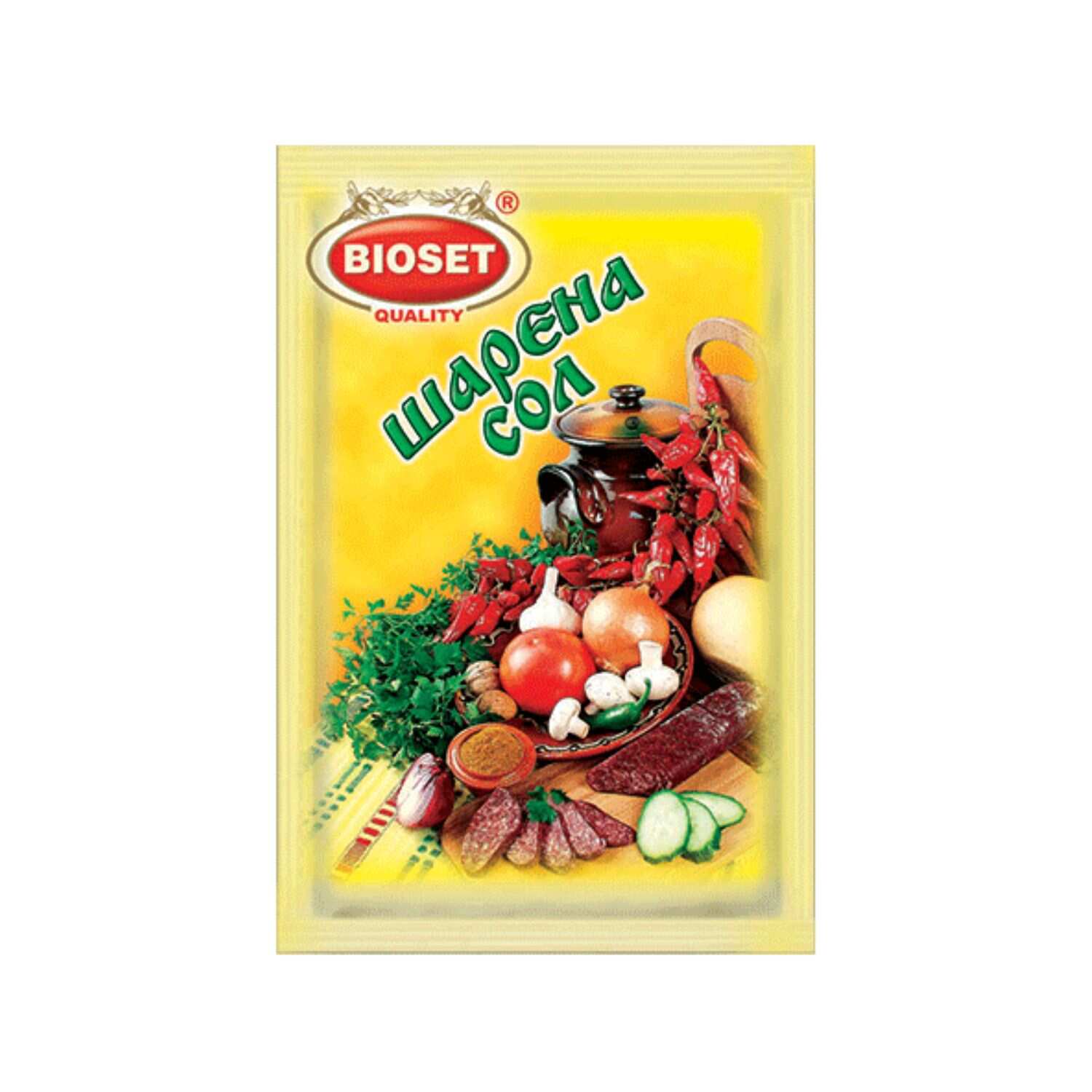 Traditionelle bulgarische Gewürzmischung (buntes Salz) "Bioset", 40-100 g - 2