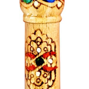 Rosenessenz-Parfüm-Fläschchen (Muskal) mit bulgarischer Rosenessenz im Souvenir-Holzflasche aus Buchenholz, 2 ml - 1
