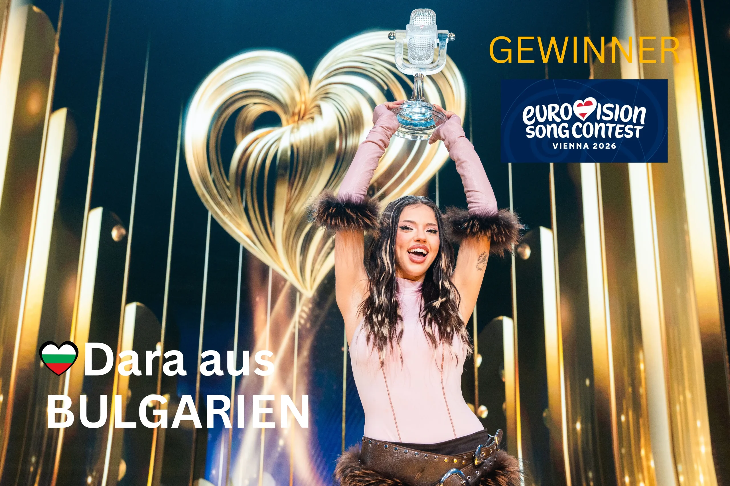 Dara aus Bugarien gewinnt Eurovision 2026 Crystal Microphone Trophäe - 1
